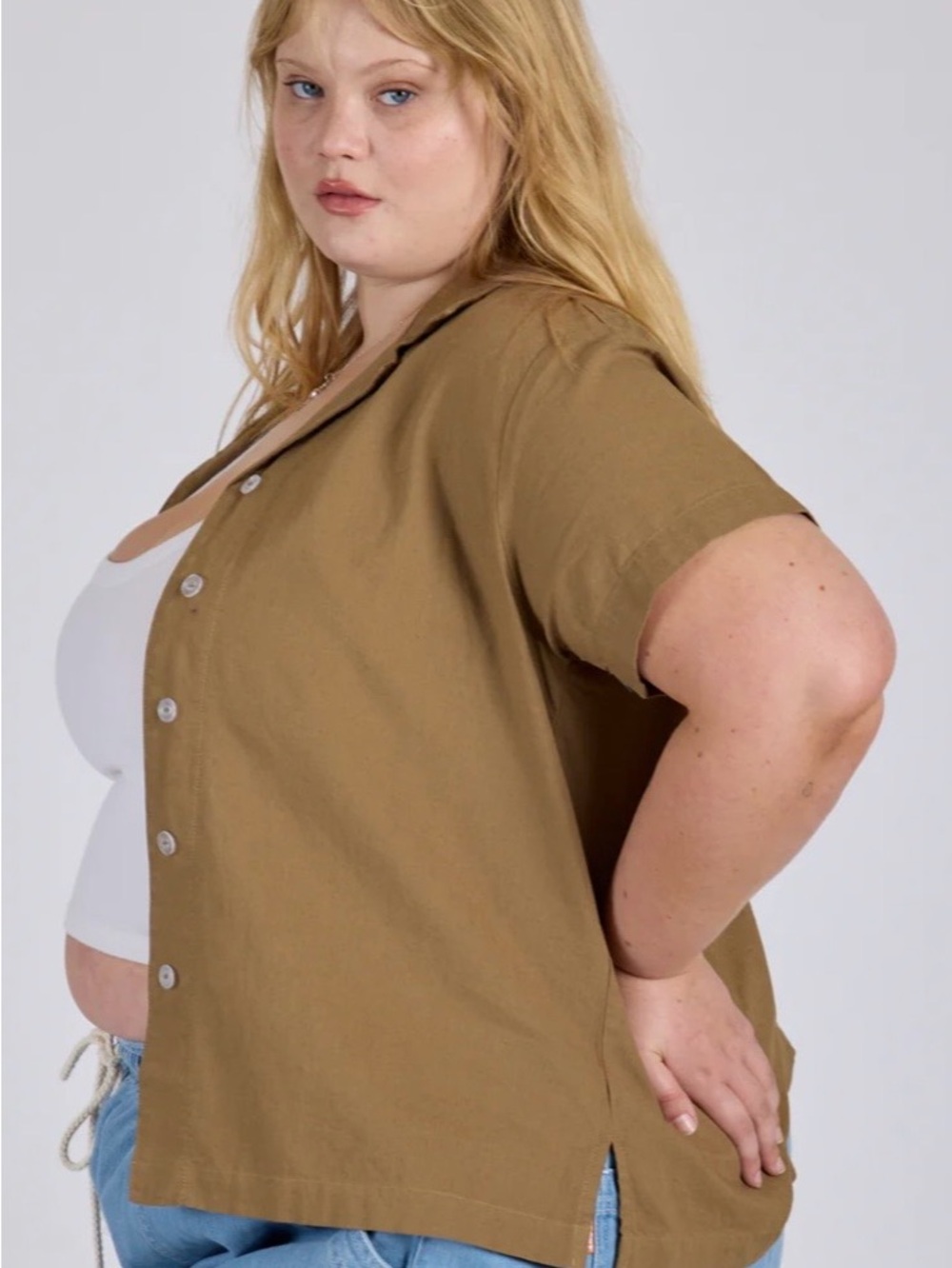 Big Bud Press Pantry Button Up in Beige - Picture 4 of 11